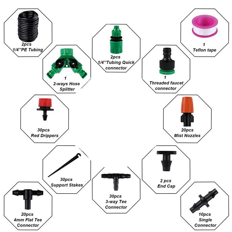 Bästsäljare inom utrikeshandel: 30m DIY Droppbevattningskit för Balkongblomkrukor - Automatiskt Smart Vattningssystem.