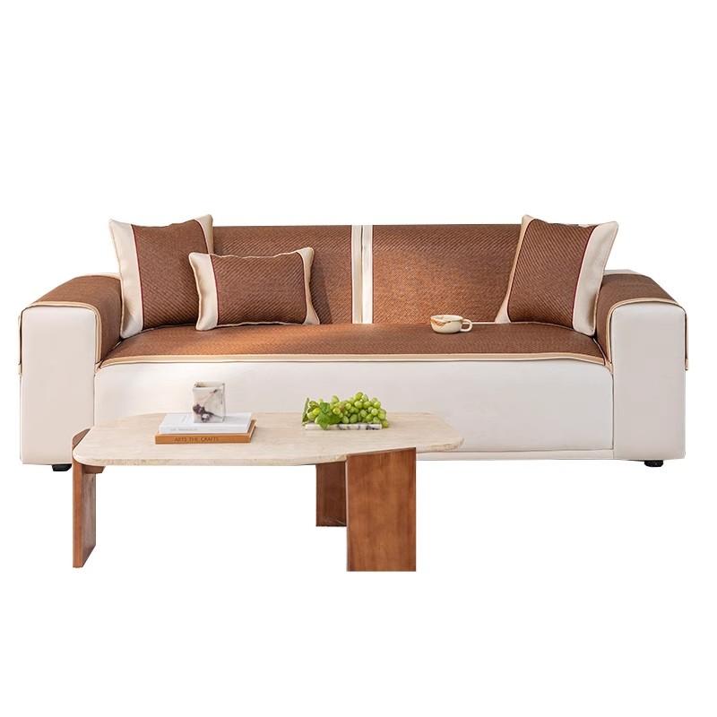 Summer Funda Sofá Home Cool Feeling Slipcover Non-slip Ay Tsao Rattan Mat Sofa Cushion Couch Sofa Cover