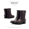 New Rain Shoes Women's Medium Tube Fashion Rain Boots Shoes Worn On Rainy Days Water Shoes Waterproof Martin Boots Non-slip Rubber Shoes