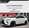 Compatible with 2016-2019 Lexus RX: Front/rear Lips, Side Skirts, Lower Lip, Resin Arches, ART Roof, Rear Wing, and Canards.