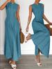 Europe and the United States Popular Women's Clothing New Sleeveless Elegant Pleated Dress