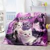 Butterfly Cat Personalized Text Blanket Cozy Customizable Blanket Soft Warm Cozy Suitable for Office Office Chair Livingroom Sofa All-Season Use