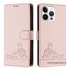 Anti-Diebstahl Leder Flip Wallet Hülle für iPhone 15 Pro Max, 13/14