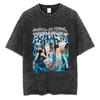 Babymonster Washed Vintage Tshirt Hello Monsters World Tour Graphic Tshirt Mens Korean Fashion Oversized Streetwear T Shirts