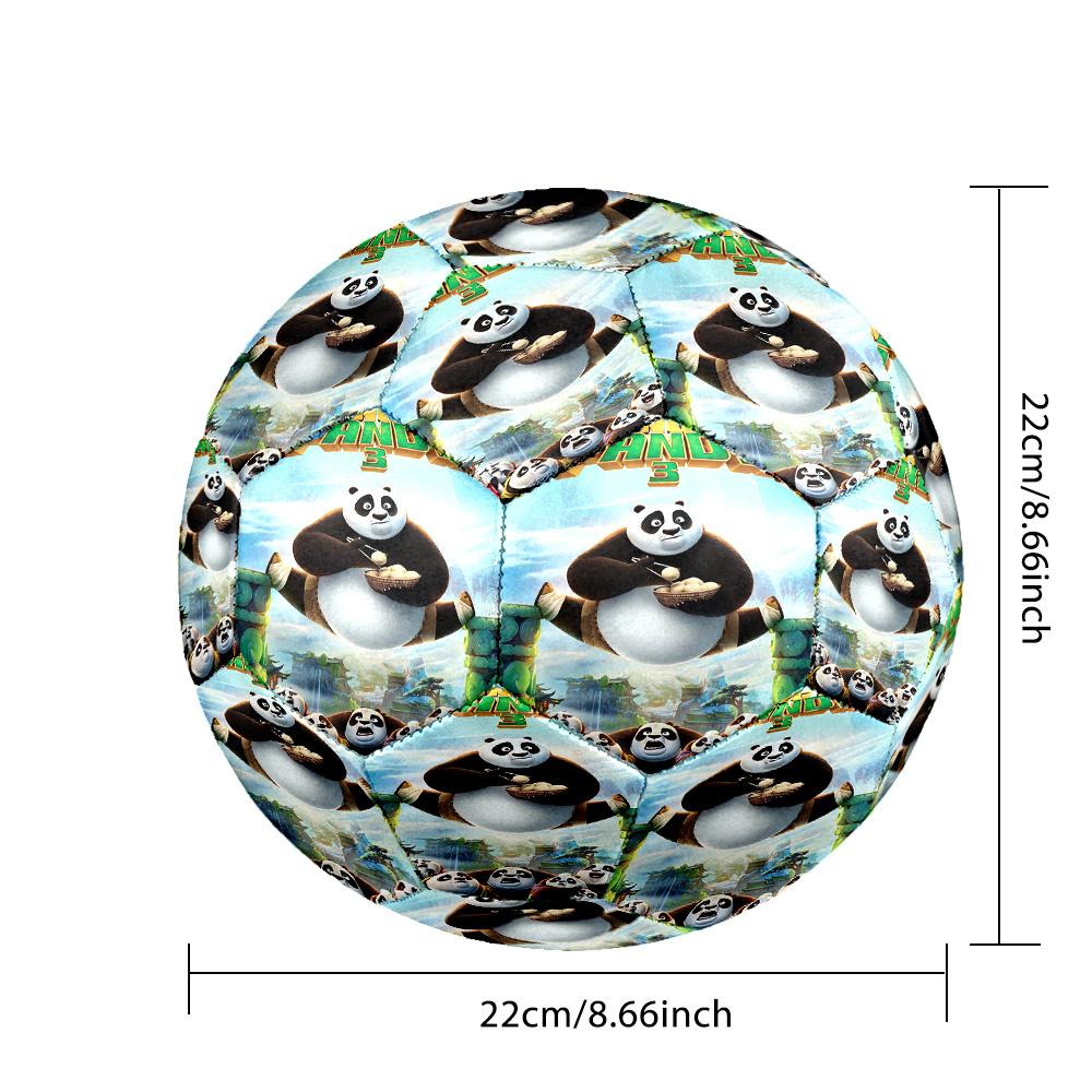 Size 5 Football Kung Fu Panda Pattern, Wear‑Resistant Soccer Ball for Match Training Daily Sports Play