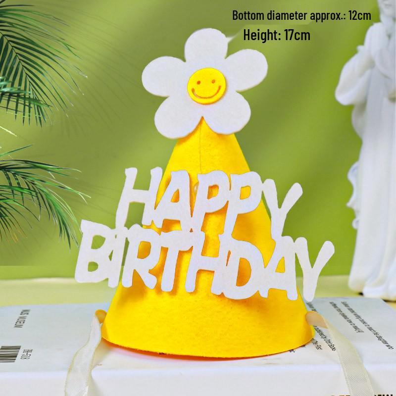 Korean Baby Bow Birthday Hat for 1-Year-Olds - Cake Decoration Accessory