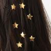Star Hair Accessories 1 Pair Hairpins Five-Pointed Shape Clips Metal Sturdy Texture Side Bang Pins Fade-Resistant Accessory Small Decorative