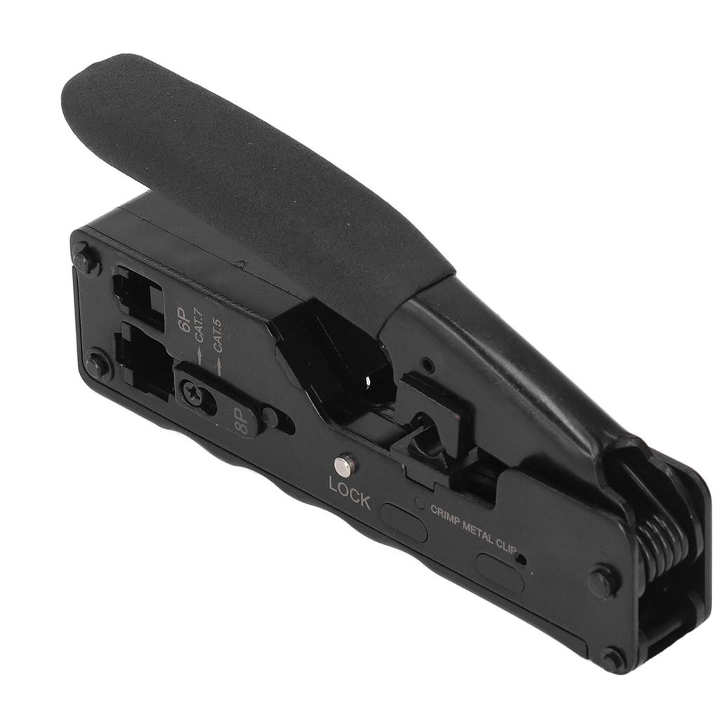 Zestaw szczypiec do zaciskania kabli z grzechotką Zaciskarka do kabli sieciowych Narzędzie do ściągania izolacji i cięcia z 10 szt. RJ