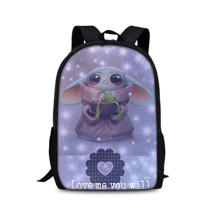 Mandalorian Grogu Batoh pro děti s dvojitým popruhem z odolného nylonového materiálu