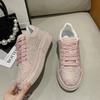 Fashion Women Platform Casual Sneakers Rhinestones Thick-soled White Silver Shoes for Women Shining Crystal Sneakers Trend Shoes