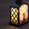Classic City Retro LED Candlestick with Battery-Warm Light Alloy Ornament