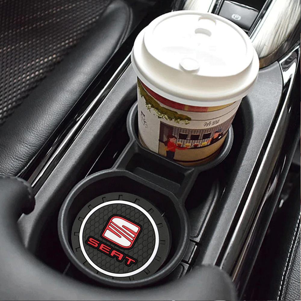 Für Seat Leon 5f Ibiza Arosa Ateca Altea FR Arona Cupra Toledo 1/2 Stück Auto Anti-Rutsch Silikon Pad Getränkehalter Becherhalter Untersetzer