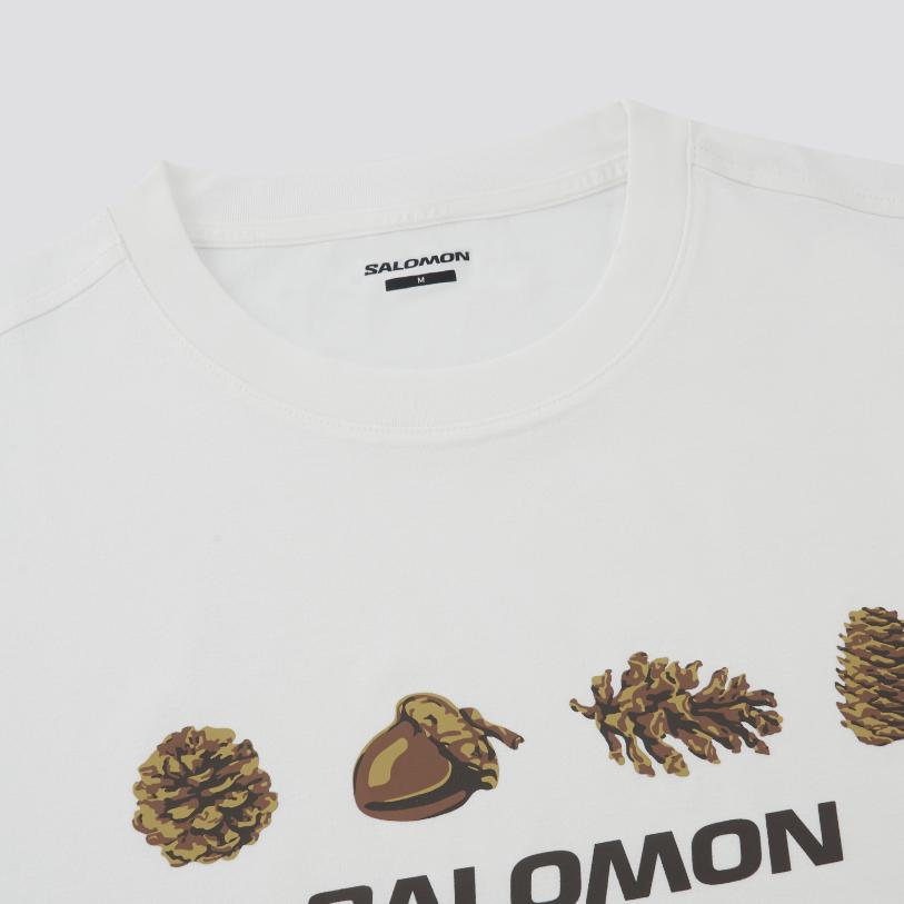Men's T-Shirt SALOMON HIKING CREST SS T Shirt Men's White