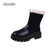 Women's Winter Short/Long Tube Cotton Boots Thick Sole PU Back Zipper Shoes Bota Feminina Size 35-42 Botas Para Mujer