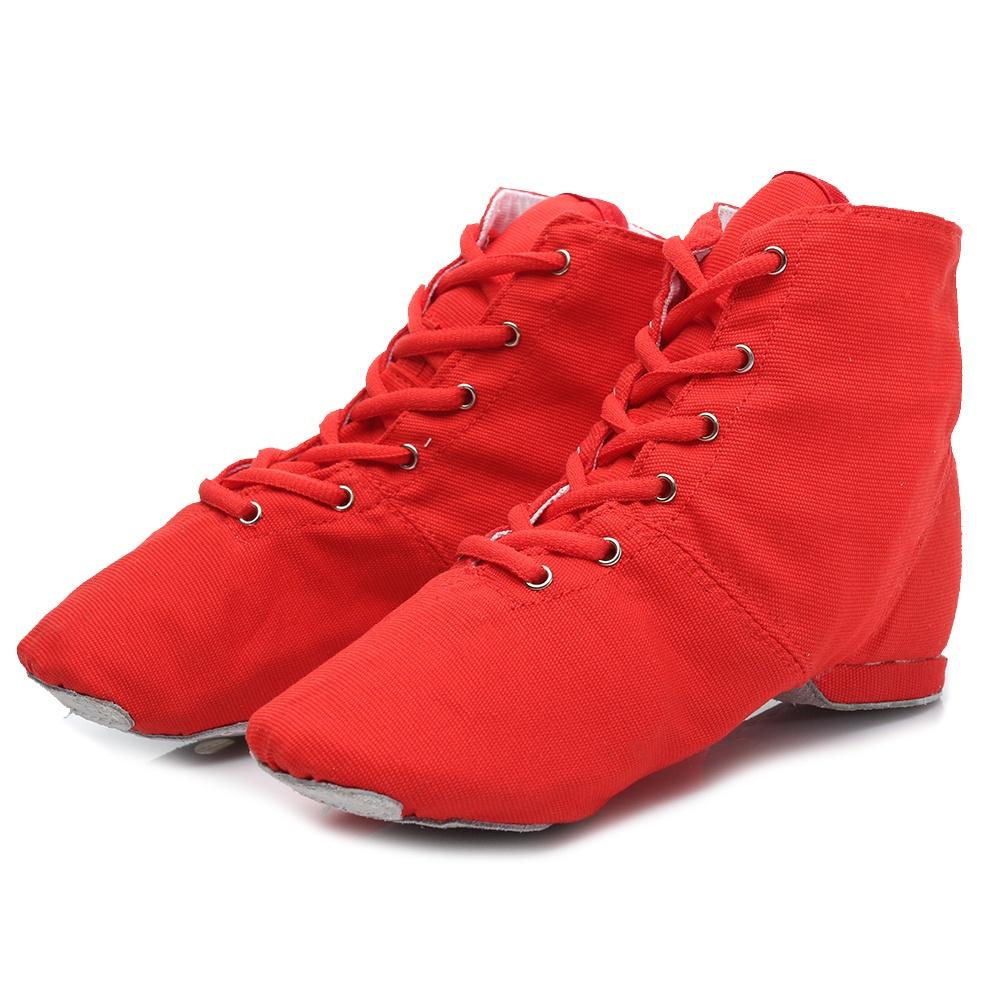 Dámské plátěné baletní taneční boty Flat Jazz Boots Indoor