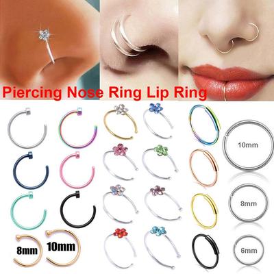 Trendy Tiny Tragus Lip Ring Helix Ear Hoop Fashion Accessories Jewelry Body Piercing Nose Ring