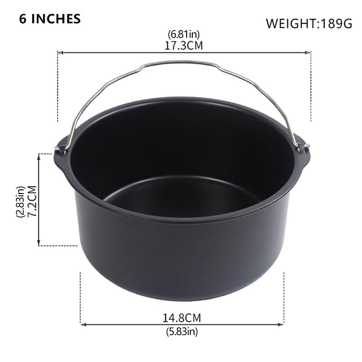 

6/7/8 дюймов Антипригарная форма для выпечки Горшок для аэрофритюрницы Круглый поднос Сковорода для жарки Пиццы Торта Корзина Посуда для выпечки Кухонный бар Аксессуар для приготовления пищи небесно-голубой