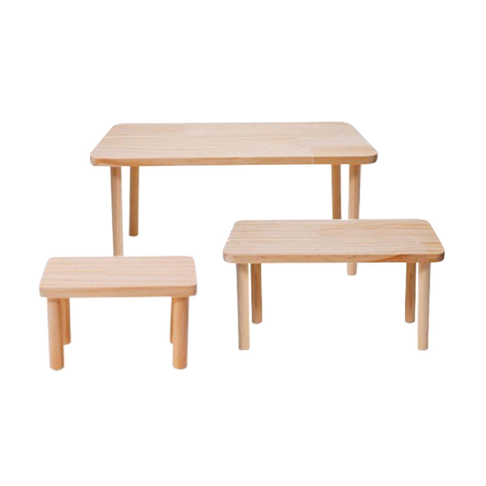 nijimomo Chinchilla Stage Set of 3, Wooden Cage Interior Stairs, Steps, and Stools (Set of 3)