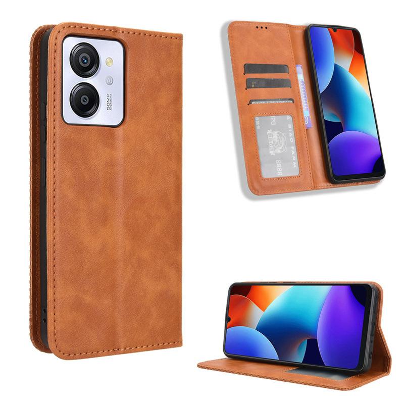 Flip Cover For Blackview Color 8/Oscal Modern 8 Leather Case [Flip Vintage Leather] Shockproof Durable Retro Phone Case