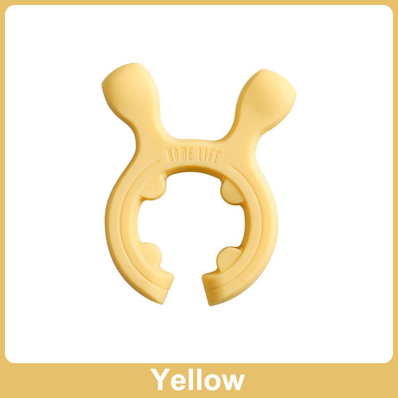 

Многофункциональная подставка для лопатки в виде оленьих ушей, защита от ожогов, зажим для крышки от перелива, силиконовая подставка для ложки, зажим для кухонных принадлежностей, кухонный гаджет жёлтый