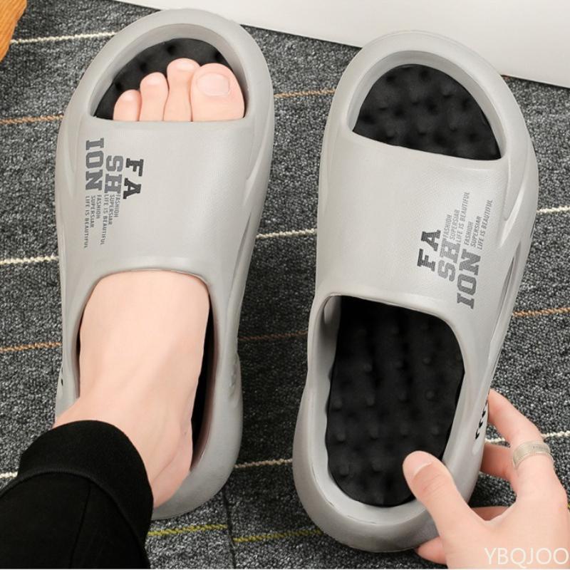 Niche Trend Versatile Thick Bottom Anti Slip Men's Slippers Bathroom Home and Outdoor Designer Men's Slippers