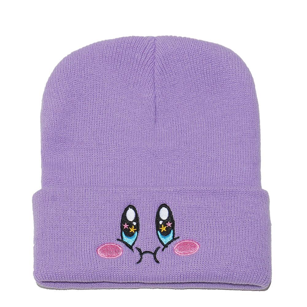 Schoolboy Autumn and Winter Star Kirby Cute Knitted Hat Women's Outdoor Pullover Warm Hat Wool Hat Cartoon