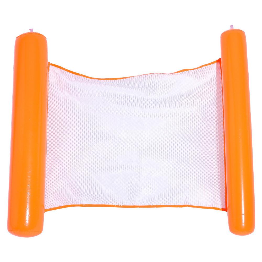 Eco-friendly Pvc Material Inflatable Hammock With Net Foldable Double Backrest Floating Raft