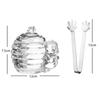 200ml Clear Glass Canister with Lid for Sugar Cubes, Snacks, Nuts, and More. Cute and Charming for Kitchen Storage. Includes Stainless Steel Tongs.