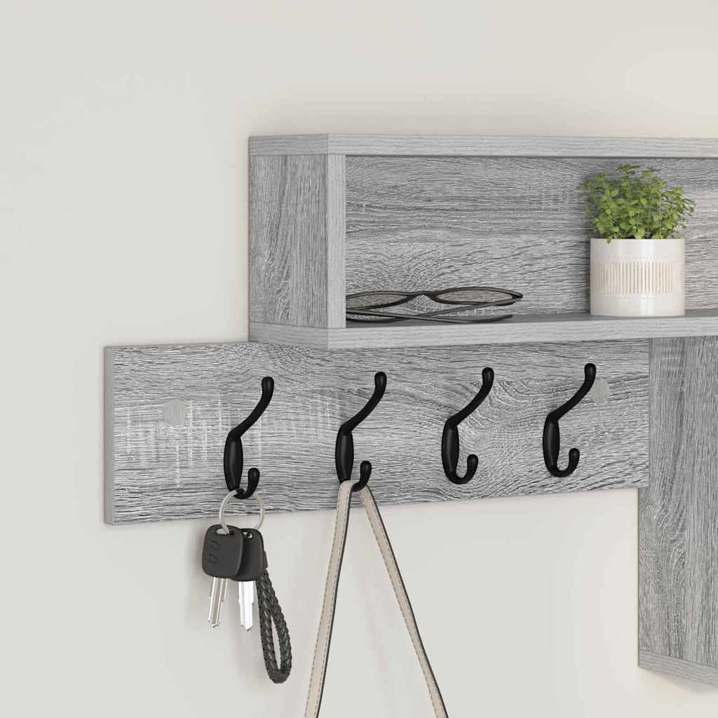 Wall Mounted Nightstand Grey Sonoma 100 x 12 x 43.5 cm