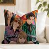 MManeskin Rock Band Cushion Cover Eco Linen Pillow Case DoubleSided Print Breathable Durable Zipper Home Decor Gift