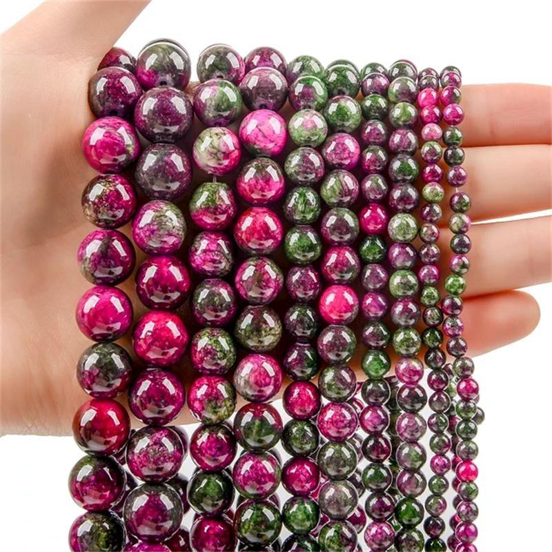 20 sztuk Naturalne Kamienne Koraliki Tygrysie Oko Agat Turkus Różowy Kwarc Lapis Jade Opal Okrągłe Luźne Koraliki do Tworzenia Biżuterii DIY Bransoletka 8mm