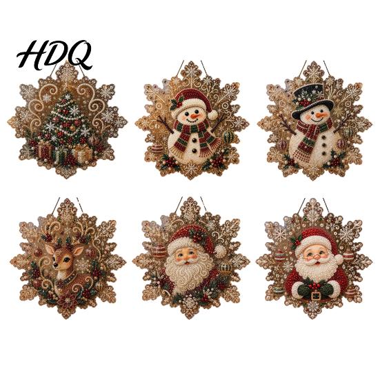 Decorative Crafts for Fireplace Christmas Faux Pearl Art Hanging Ornament Kit DIY Beads Painting Handmade Keepsake Gifts Friends Suncatcher,