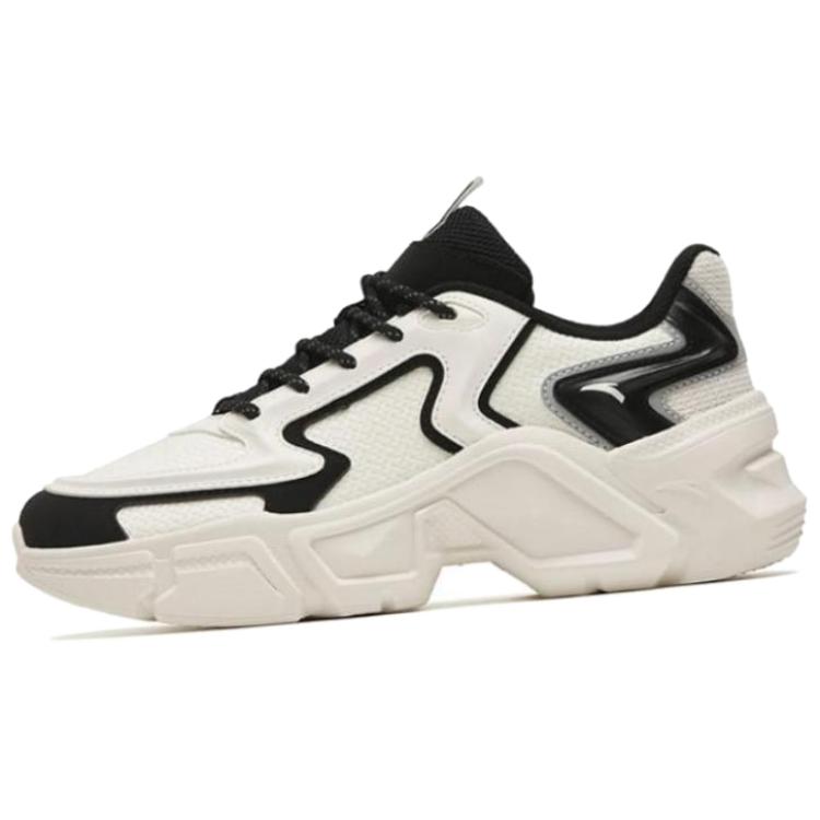 Anta Comfortable Non-Slip Wear-Resistant Low-Top Dad Shoes Women Sneakers White Black 122318886-1