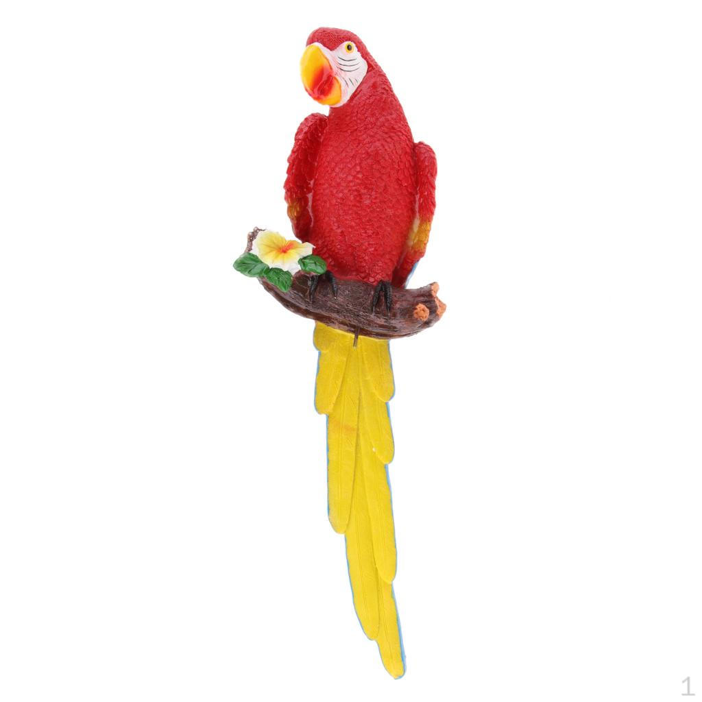 Parrot Figurines Birds Crafts Hanging Ornament Sculptures