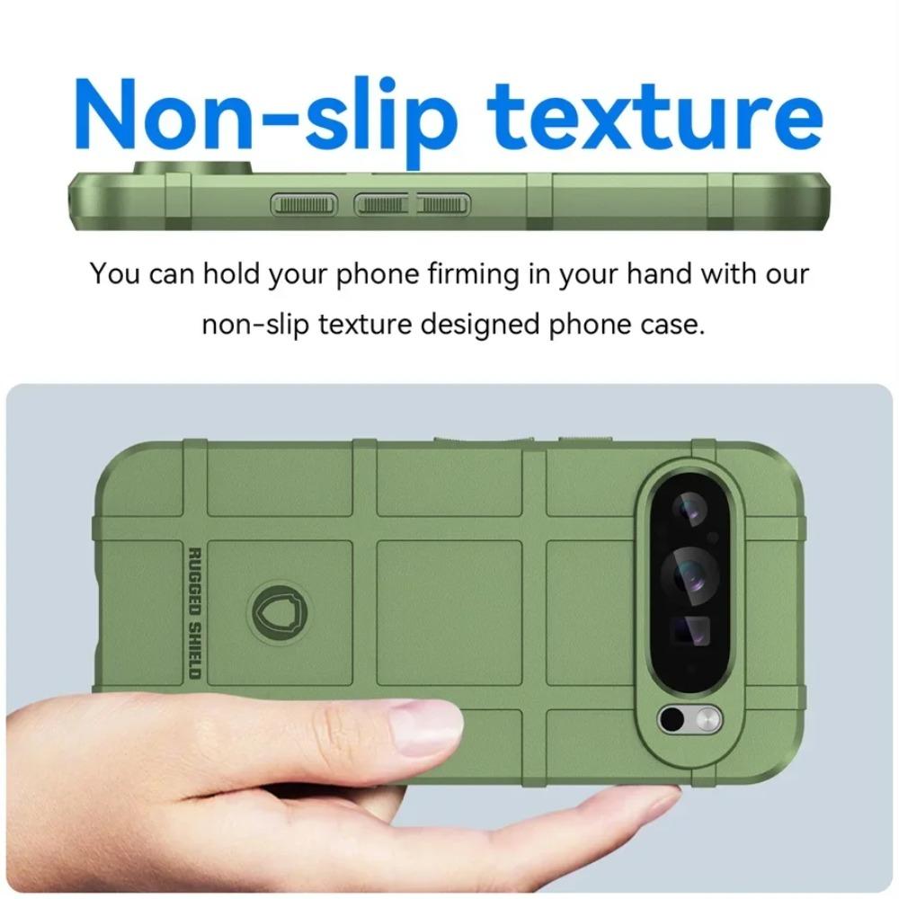 Robuste Hybrid-Panzerung Rutschfeste Textur Mattes Case Für Google Pixel 10 9 Pro XL 8 7A TPU Vier-Ecken Stoßfest Puffer Schutzhülle