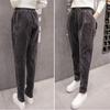 2022 Winter simple leisure Warm Sweatpants High Waist Casual Velvet Pants Women WomenPants Thick Fleece high street Trousers