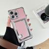Creative Electroplated Solid Color Side Card Phone Case Suitable for IPhone 16, Transparent Anti-drop IPhone 15 Pro Max