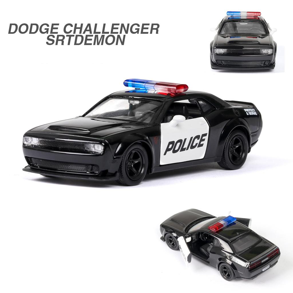 1/36 Mercedes Benz Dodge Police CarToy Model Alloy Diecasts Pull Back Function 2 Doors Opened Rubber Tires Toys For Kids' Gifts
