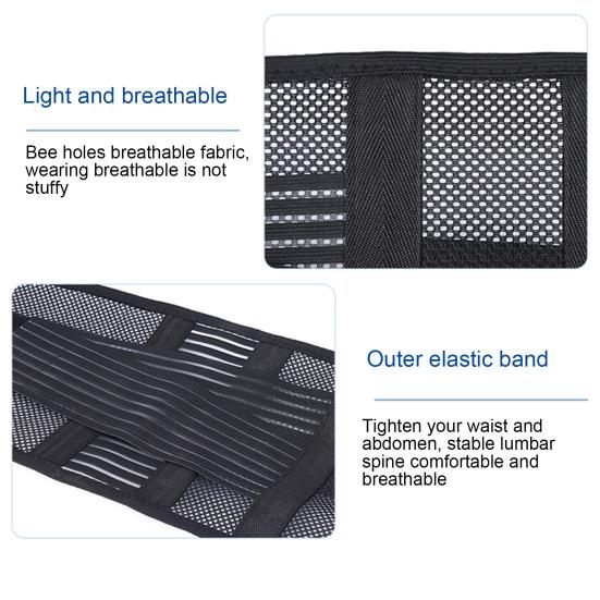 Lumbar Support Belt Steel Plate Support Double Pressurization Surround Fit Elastic Lumbar Spine Fixed Sports Support Belt Outdoor Sports