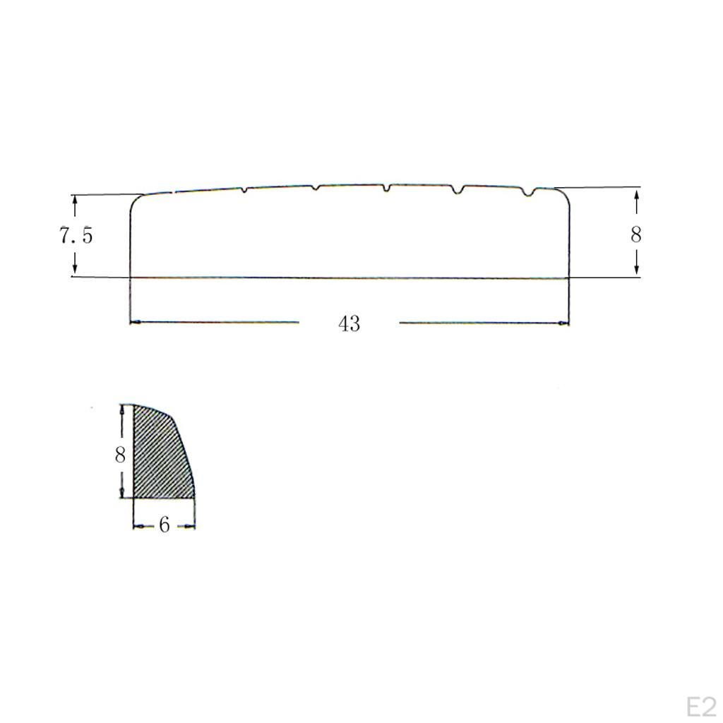 43mm Pre-slotted Brass Nut for Electric Guitar