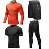 Men's Quick-Dry Reflective Running & Fitness Suit - 4-Piece Set