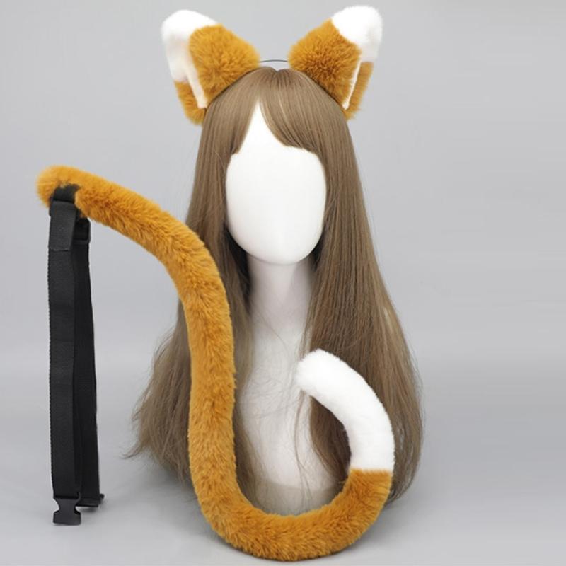 Plush Beast Ear Hairband Animes Maid Headband Cosplay Party Dress Up Hair Decors