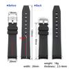 Curved Interface Rubber Watch Strap 20mm Men Women Waterproof Sports Watch Band for Moonswatch Watchband Watch Accessories