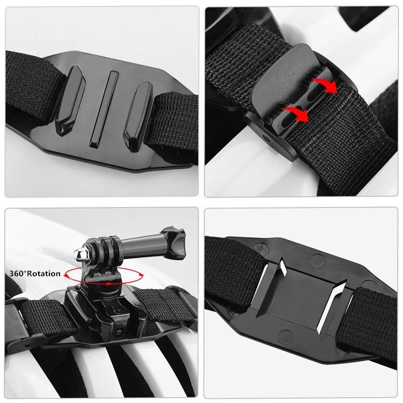 for Gopro 13 12 11 for Insta360 X4 X3 Bike Camera Helmet Mount Strap Attachment with Bracket Adapter Base for DJI Action 5 4 3