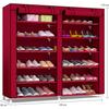 Stoffschuhschrank mit Reißverschlusstüren Nyana Home 110x120x30cm
