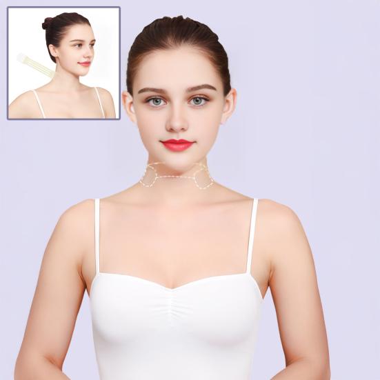 Halsløftplaster Usynlig Høy Elastisk Øyeblikkelig Halsløftbånd for Dobbelthake Jowls Vanntett Halsrynkereduksjon