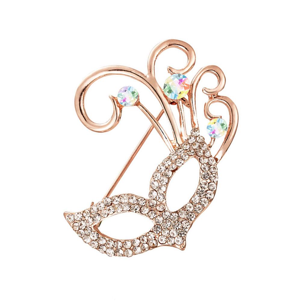 Rhinestone Brooch Shining Crystal Badge Pin Party Banquet Collar Scarf Decor Brooch Pin Musical Note