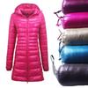 Ultra Light Women's Down Jackets  Down Coat Long Puffer Jacket This Hooded Coat