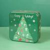 WTEMPO Square Printed Empty Metal Box Christmas Party Favors Christmas Gift Packaging Box Wedding Decorations