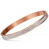 New Ladies' Bracelet Simple Fashion Two Rows Inlaid Zircon Titanium Steel Bracelet
